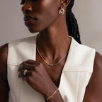 Love Knot Chain Necklace Silver 18K Gold Plated