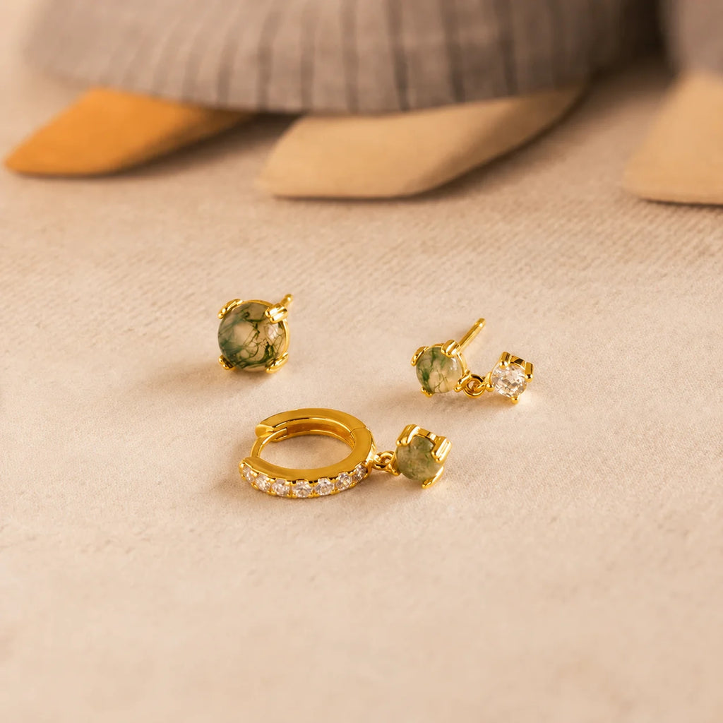 Agate Earrings Set