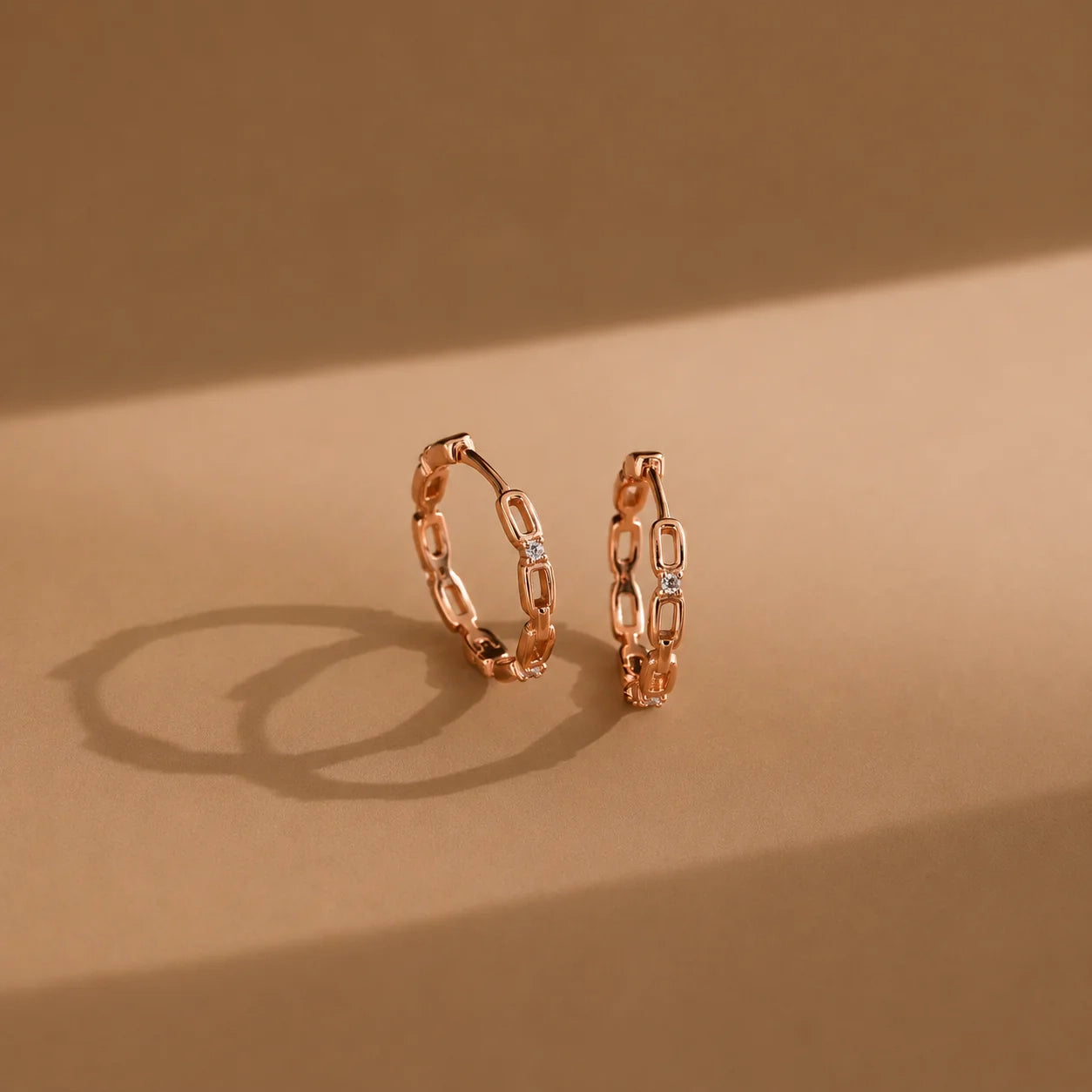 Diamond Link Hoops