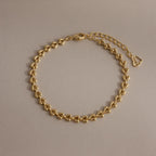 Heart Link Bracelet Silver 18K Gold Plated