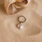 Round Pearl Charm Silver 18K Gold Plated