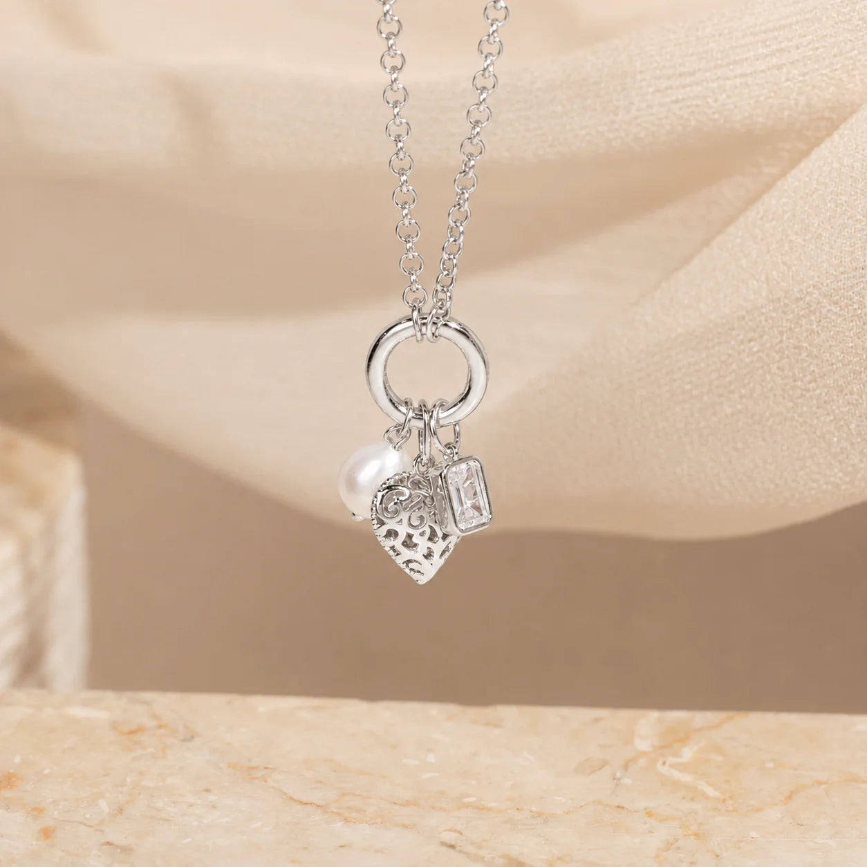 Vintage Heart Charm