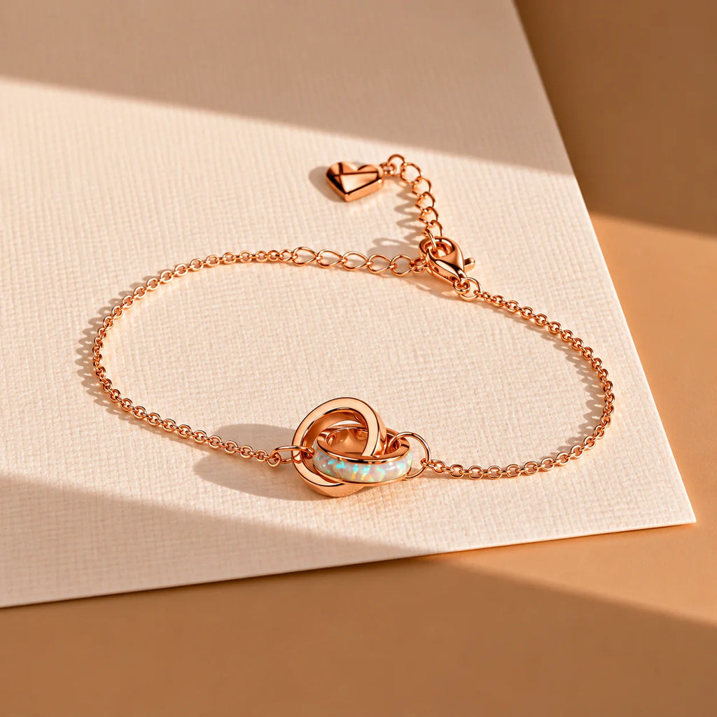 Interlocking Opal Inlay Bracelet