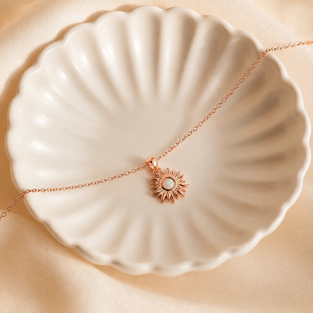 Opal Sun Necklace