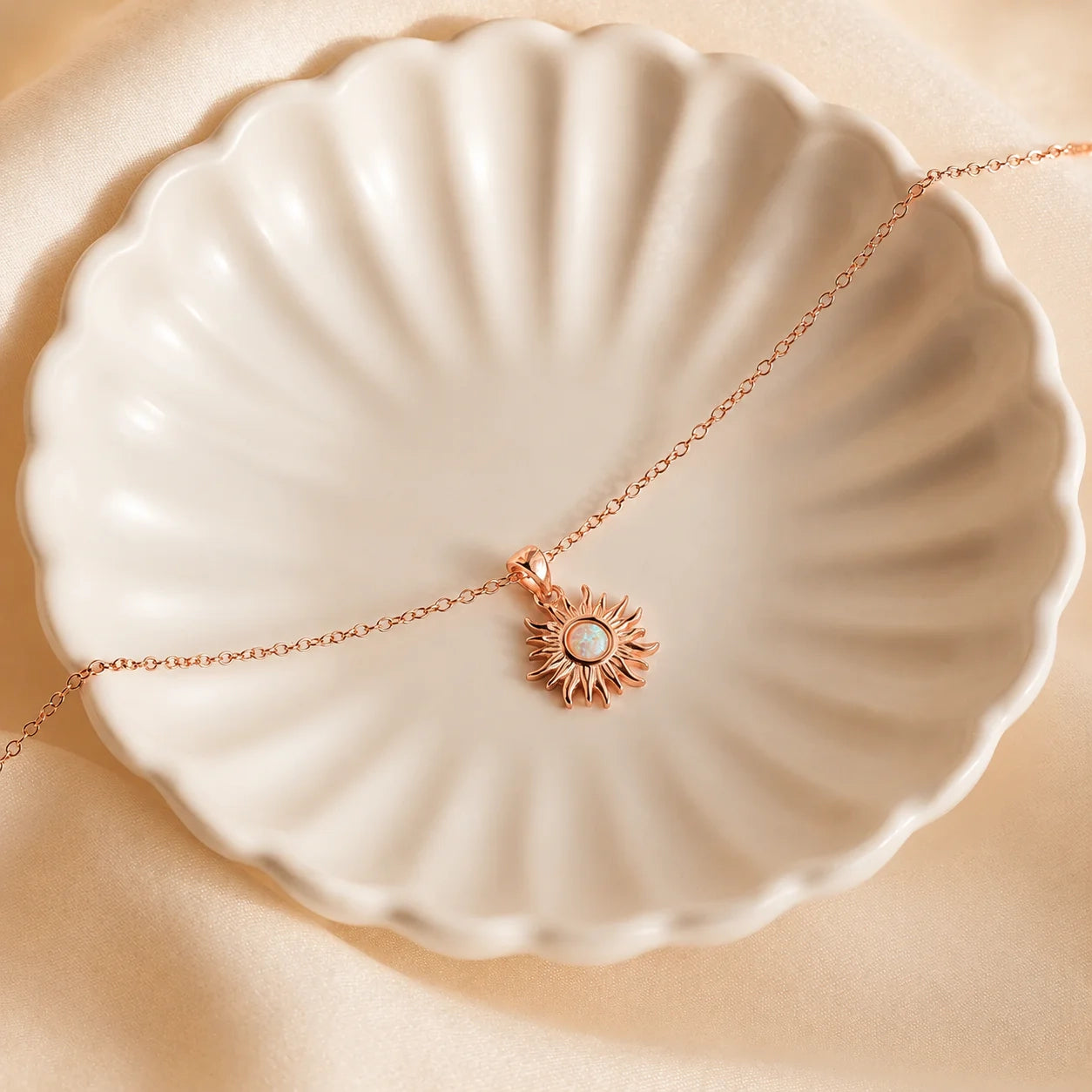 Opal Sun Necklace