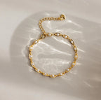 Eternity Pearl Bracelet Silver 18K Gold Plated
