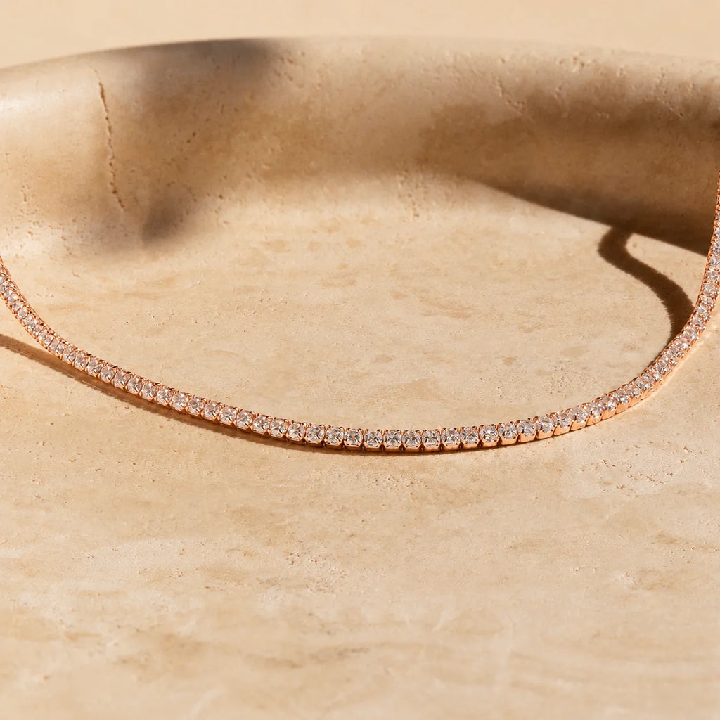 Diamond Tennis Choker Necklace