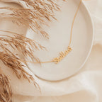 Maine Kid's Name Necklace Silver 18K Gold Plated