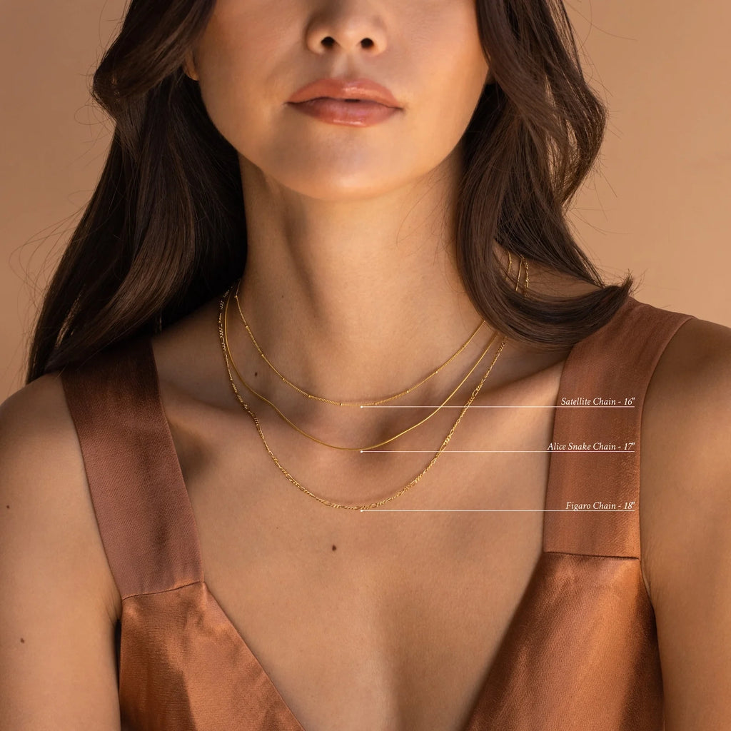 Essential Necklace Chains Silver 18K Gold Plated
