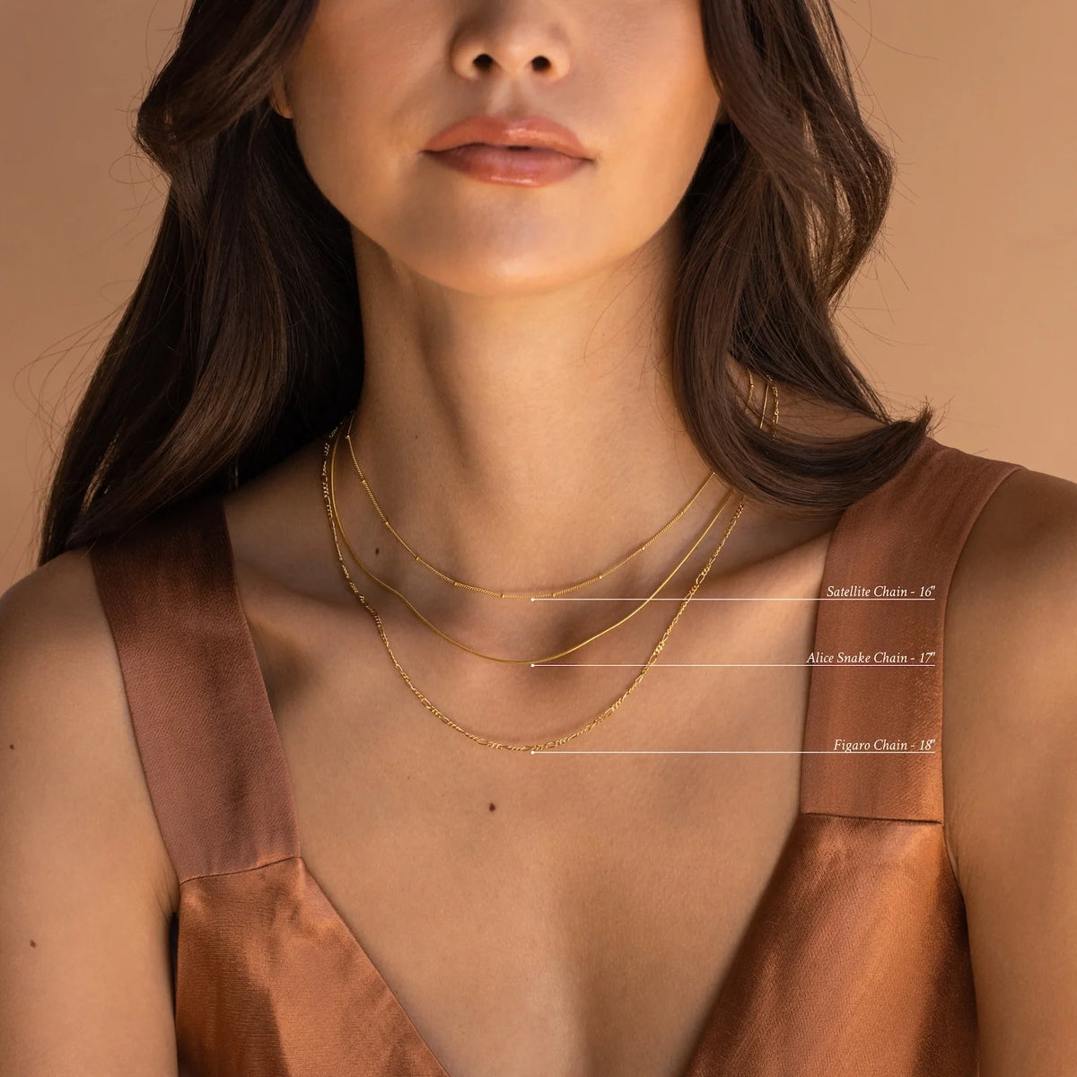 Essential Necklace Chains Silver 18K Gold Plated