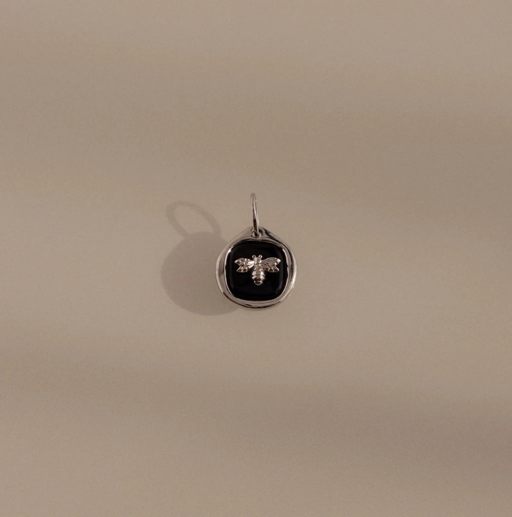 Honeybee Onyx Charm