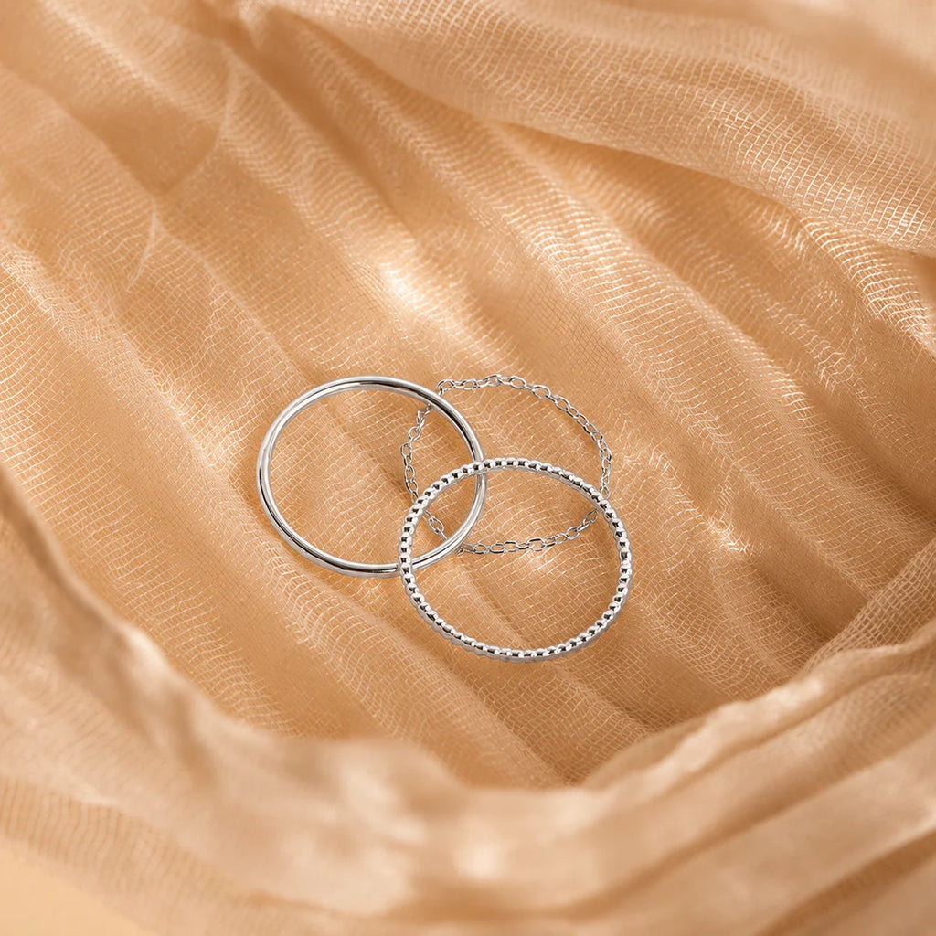 The Textured Stacking Ring Set