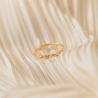 Delicate Pearl Diamond Ring Silver 18K Gold Plated