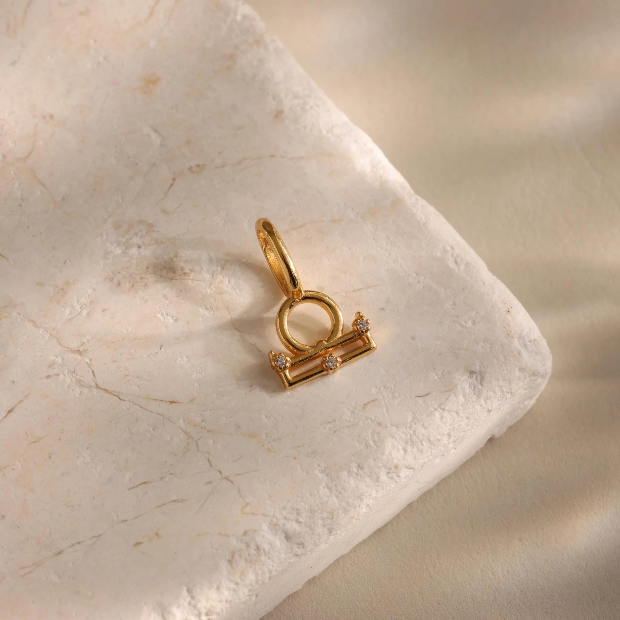 Zodiac Charm Silver 18K Gold Plated