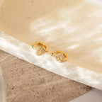 Diamond Cobra Snake Huggies Silver 18K Gold Plated