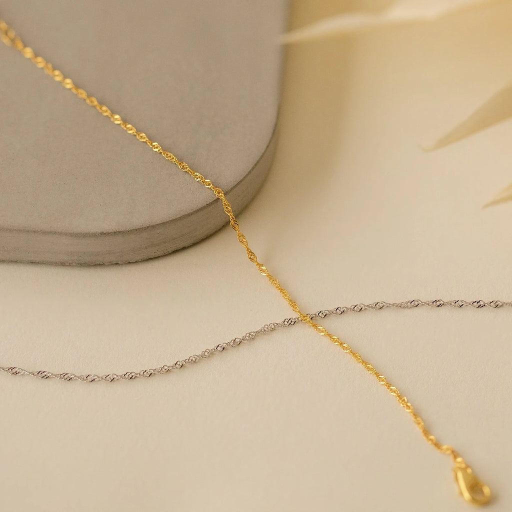 Delicate Singapore Twist Chain Bracelet