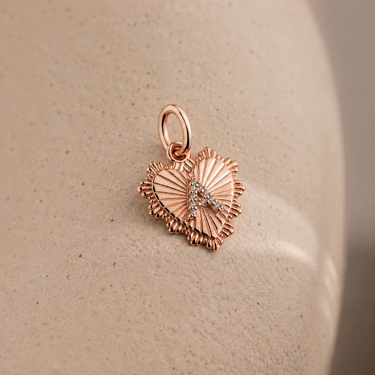 Heartline Initial Charm
