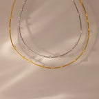 Sprinkle Diamond Necklace Silver 18K Gold Plated