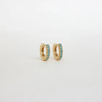Boho Turquoise Earring Set Silver 18K Gold Plated