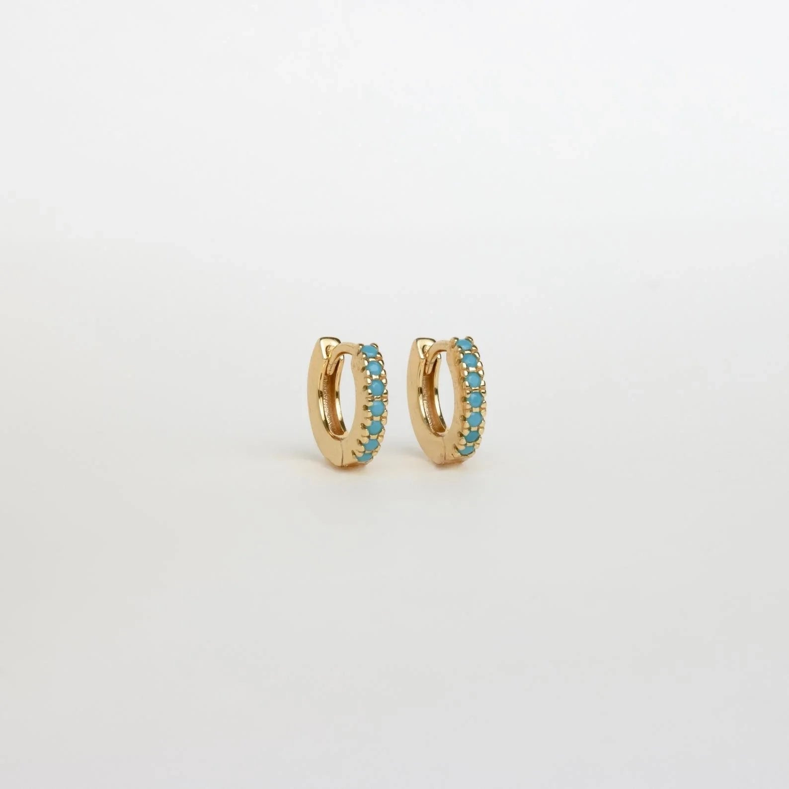 Boho Turquoise Earring Set Silver 18K Gold Plated