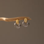 Eclipse Dome Studs  Silver 18K Gold Plated
