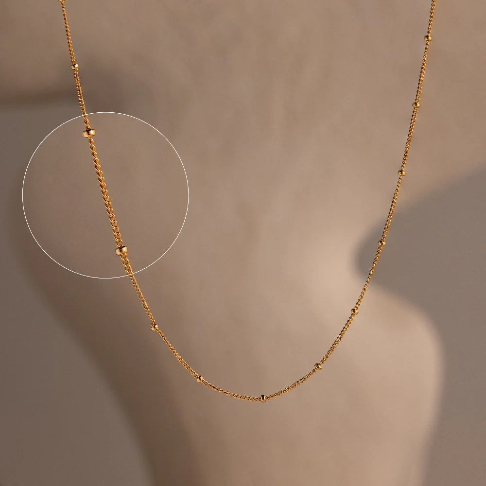 Satellite Necklace Silver 18K Gold Plated