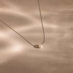 Tiny Pearl Dot Necklace Silver 18K Gold Plated
